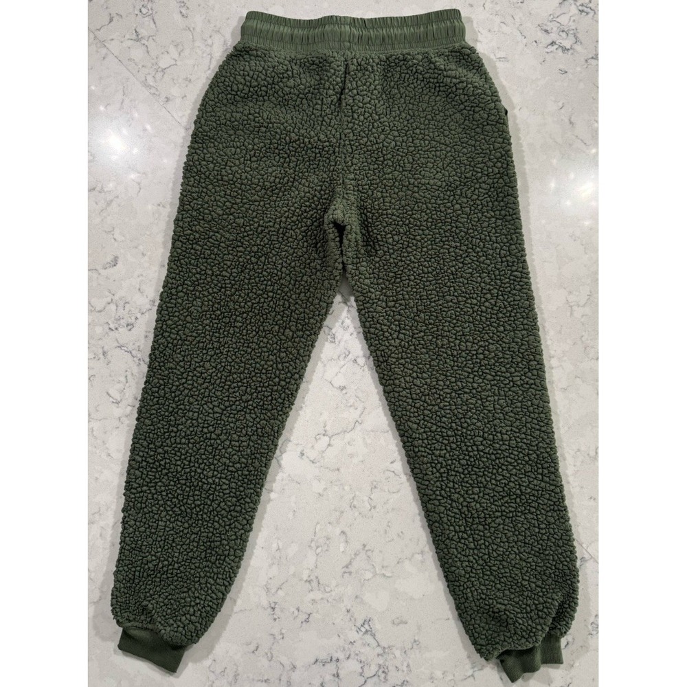No Boundaries Joggers Womens XS Green Sherpa Fleece Athleisure Lounge Casual - Picture 4 of 7